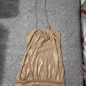 Gold Halter Top
